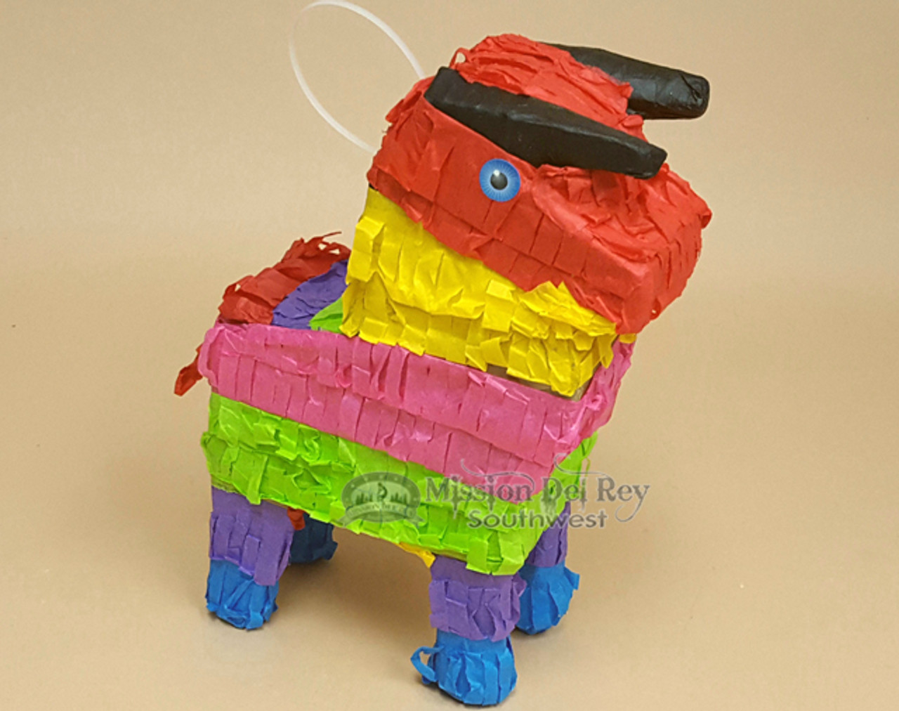 Colorful Hand Made Mexican Pinata 11 -Bull (p2) - Mission Del Rey Southwest