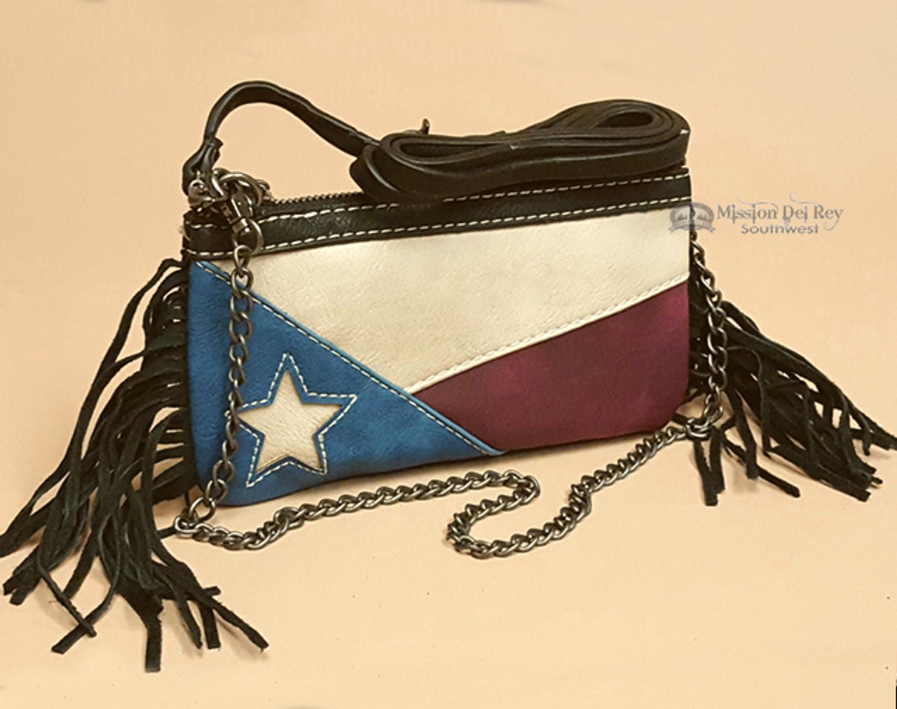 Designer Faux Leather Western Purse - Mission Del Rey Southwest