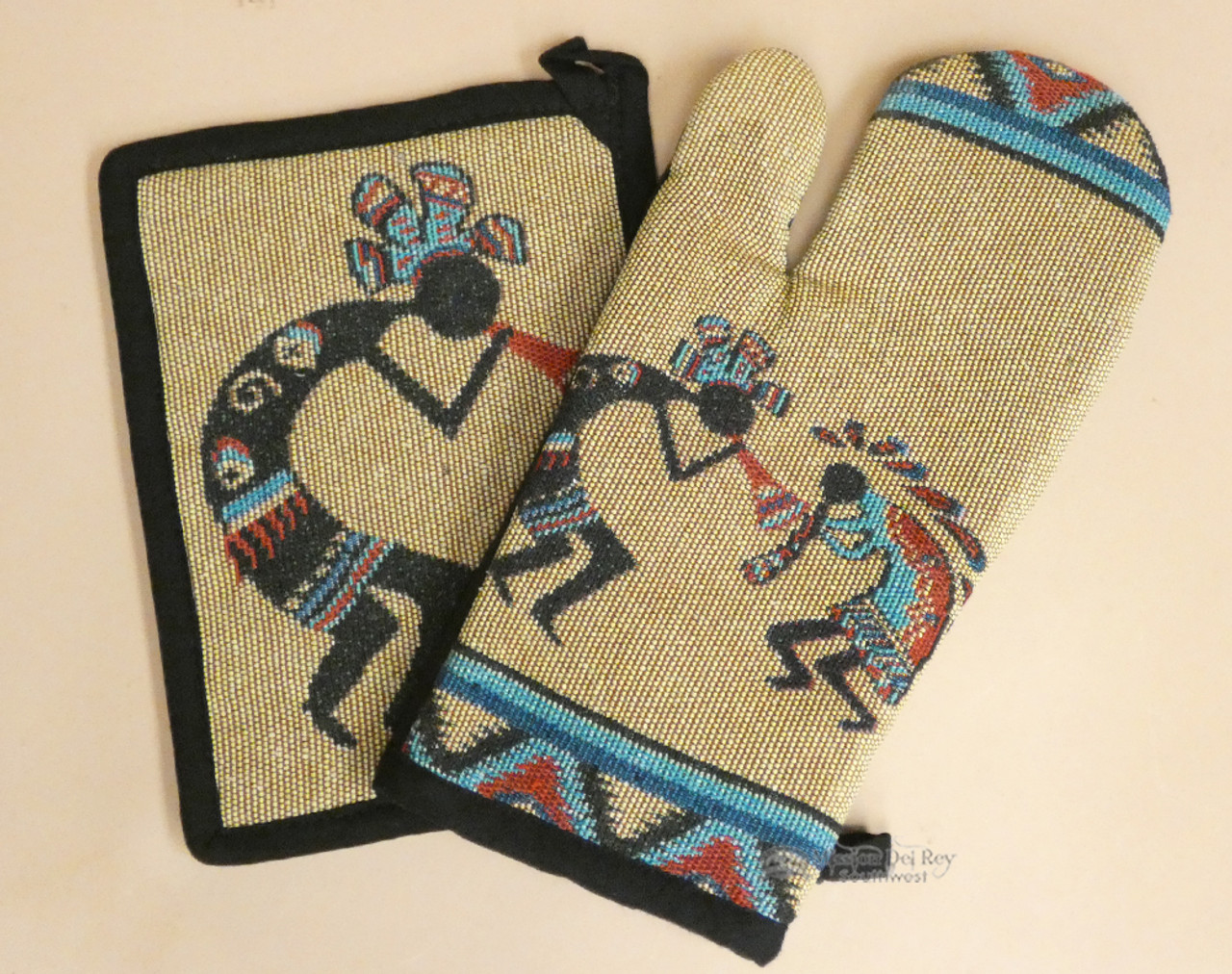 Tan Oven Mitt & Pot Holder Set