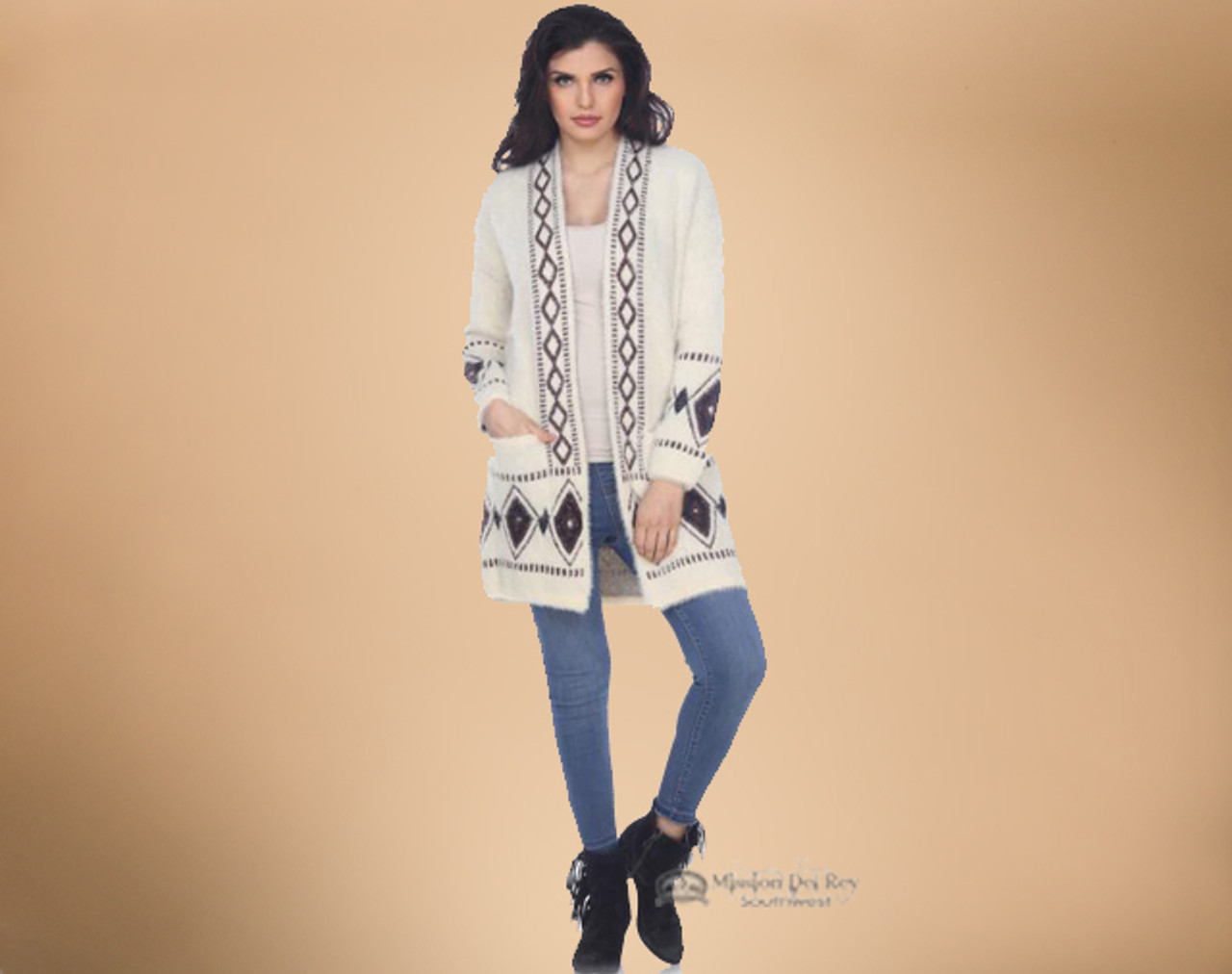 Native Style Southwestern Cardigan -Medium (kf9214-M)