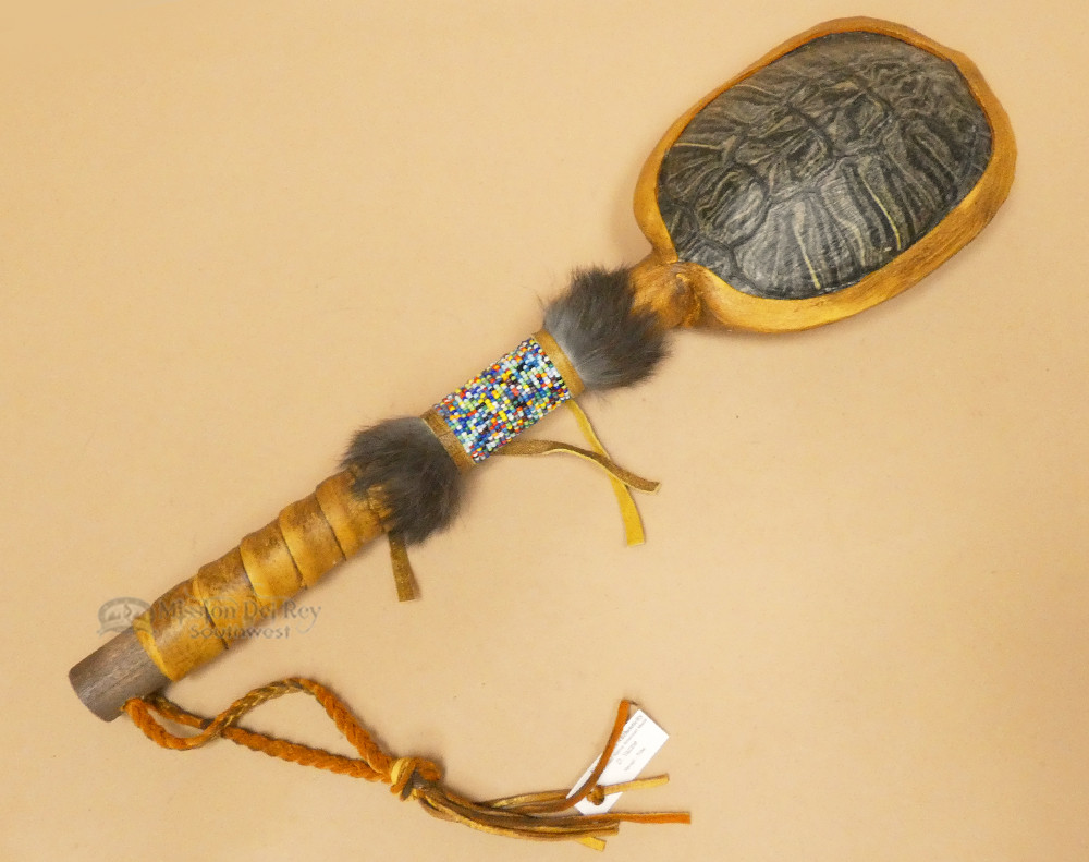 Navajo Beaded Turtle Shell Rattle 18