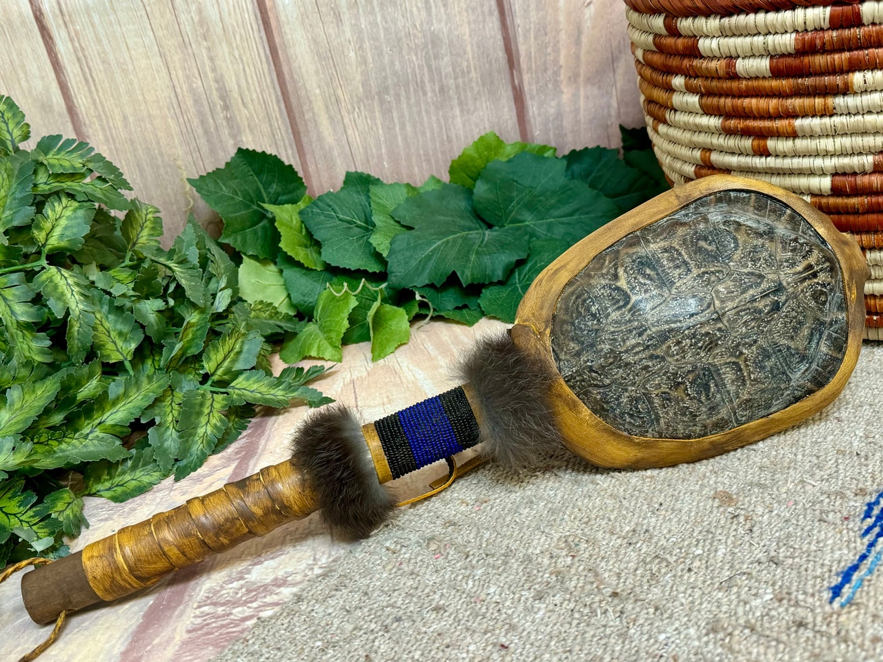 Genuine Navajo Turtle Shell Rattle 18