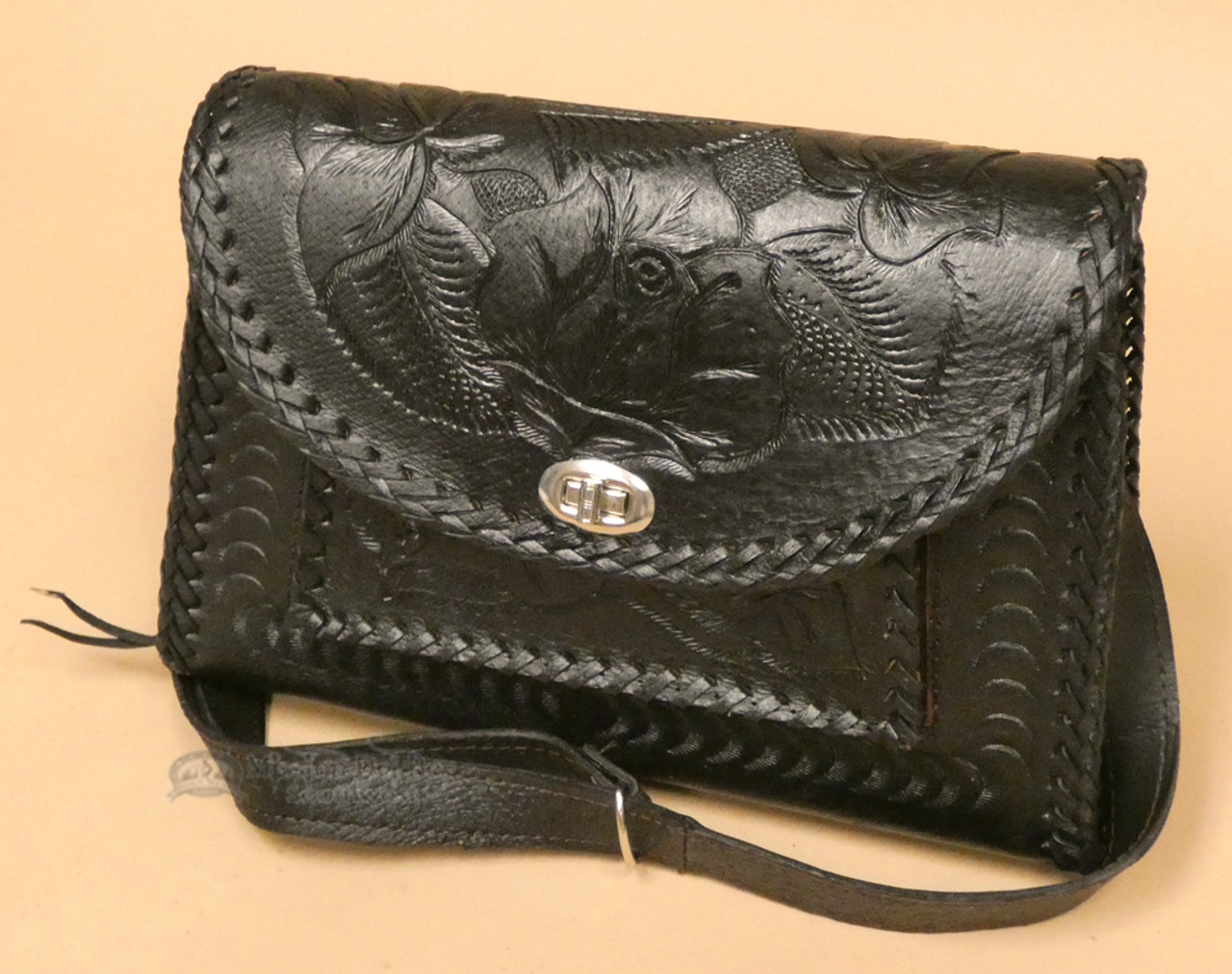 tooled leather purse