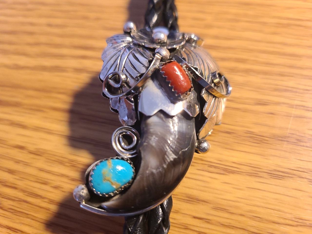 アクセサリー BernardDawahoya SterlingSilver BoloTie Southwestern Bear Claw Bolo Tie -Navajo (ij724) - Mission Del Rey