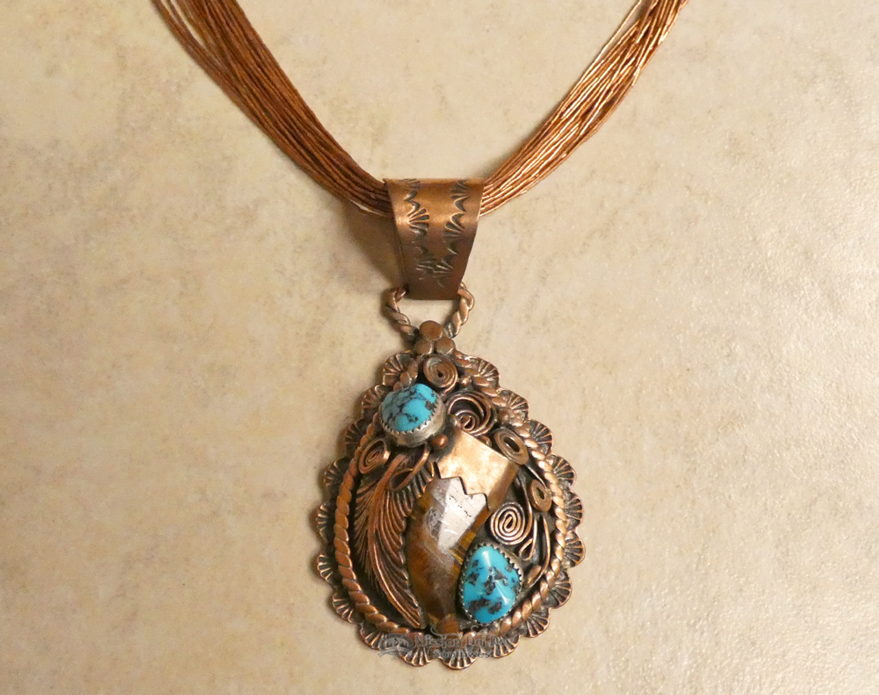 Native American Copper Pendant Necklace 18 - Navajo (ij566) - Mission Del  Rey Southwest