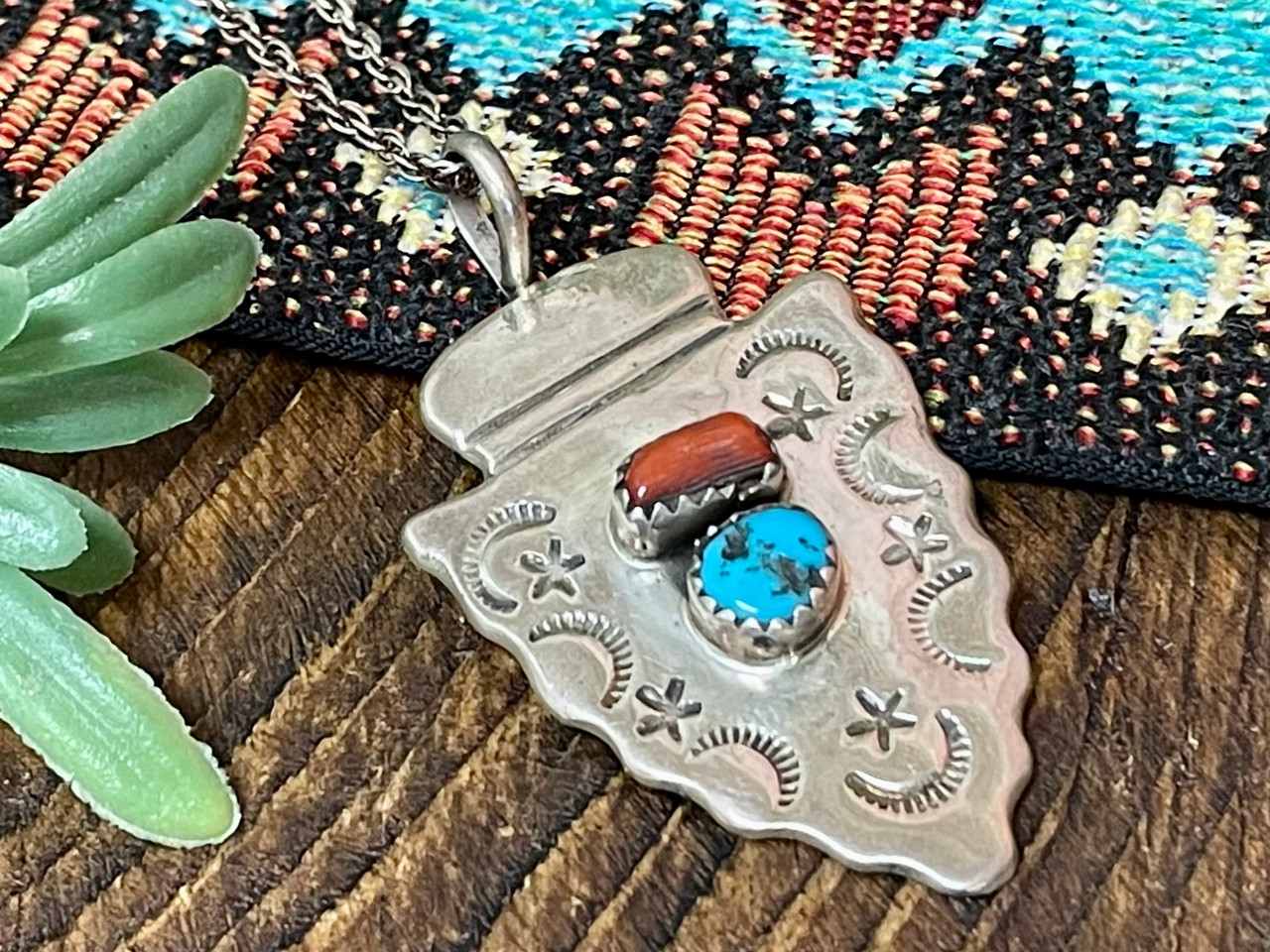 Zuni Silver & Turquoise Necklace 20