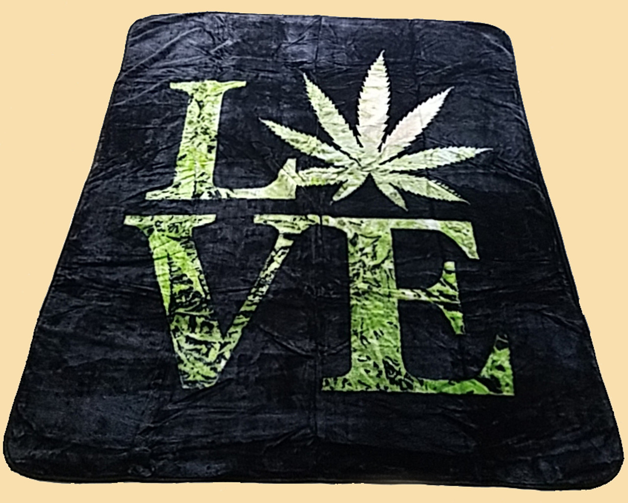 Plush Designer Queen Blanket 79 X94 Love Weed Bl36 Mission Del Rey Southwest