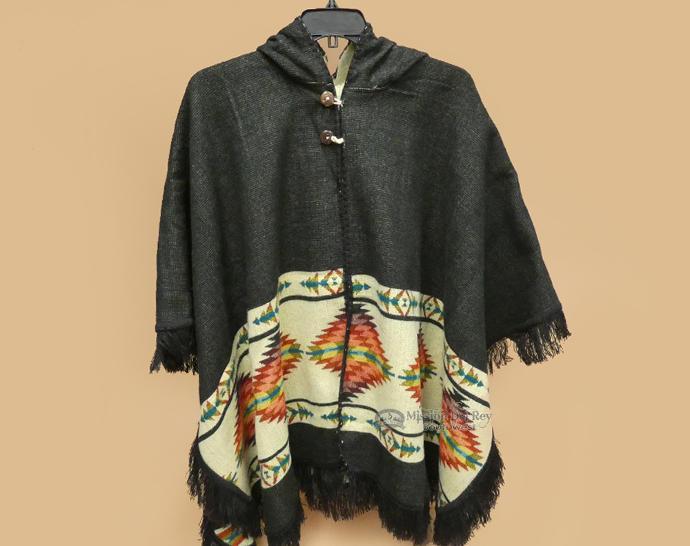 Western Espiga Style Cape -Black (90c2) Mission Del Rey