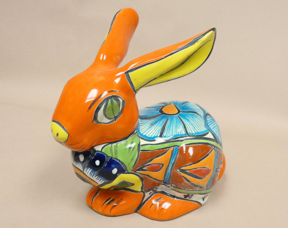 Mexican Hand Painted Talavera Rabbit 11