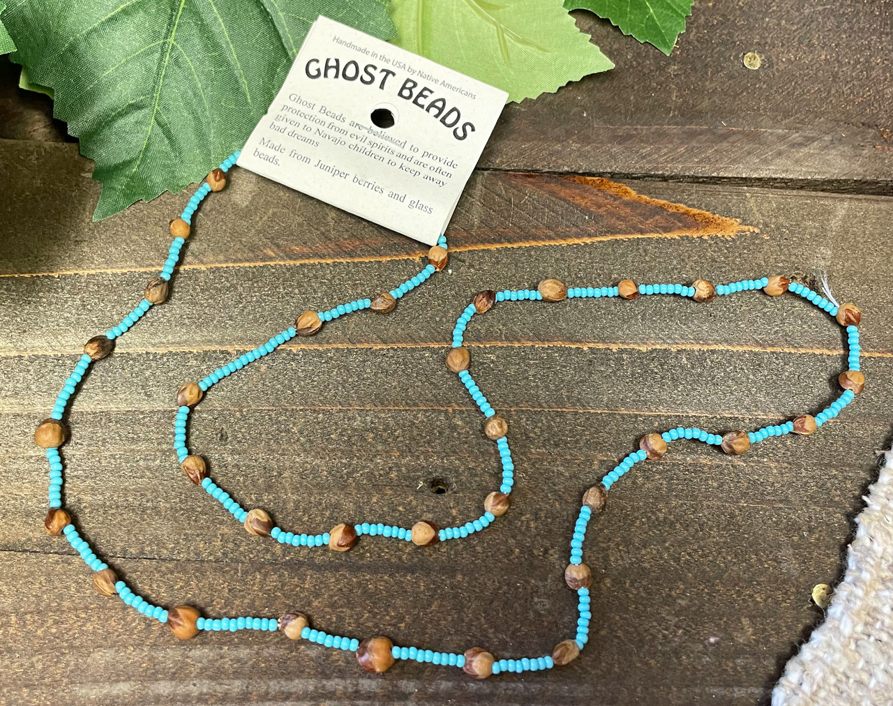 Necklace - Navajo Woman & Two Strands of Juniper Berry Beads, CACFB-159