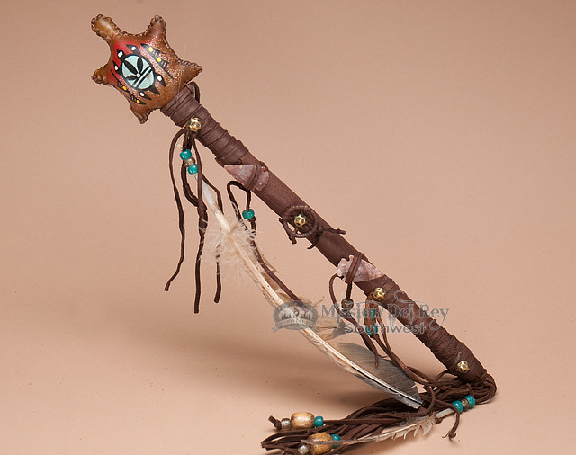 Handcrafted Native American Rawhide Rattle 15