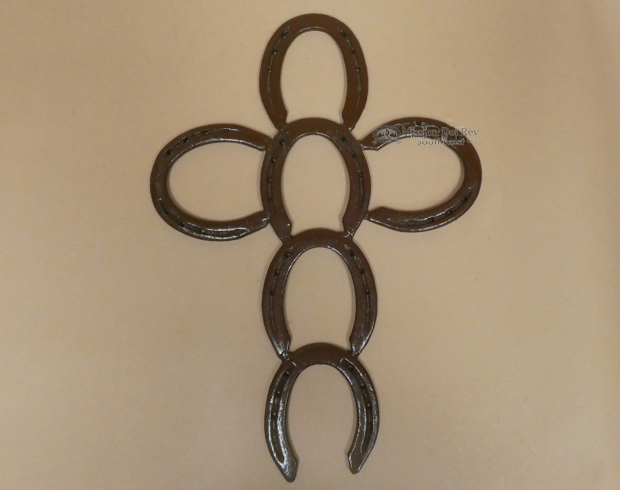 Rustic Horseshoe Cross - The Heritage Forge