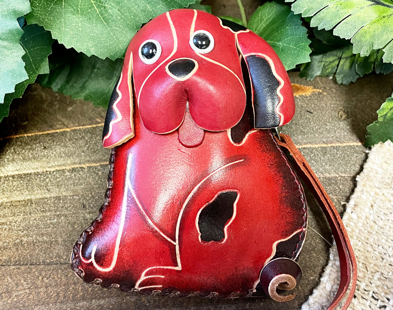 Vintage Tooled Leather Coin Purse