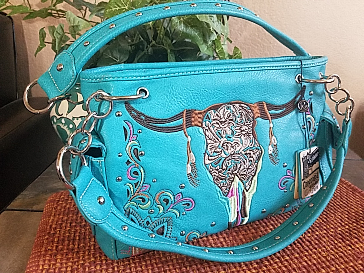 Designer Faux Leather Western Purse - Mission Del Rey Southwest