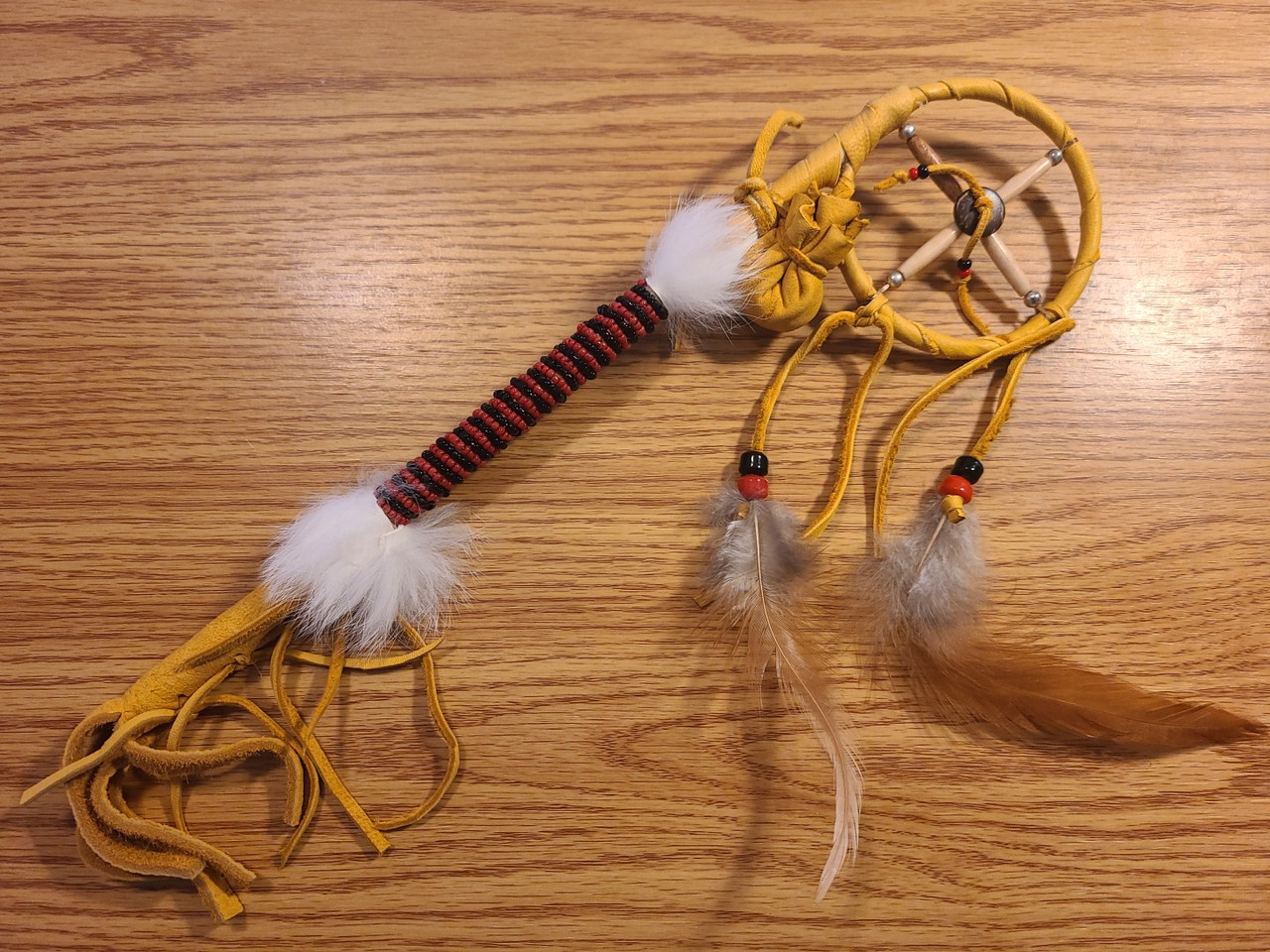 Native American Medicine Wheel Talking Stick 12 (3bc134)