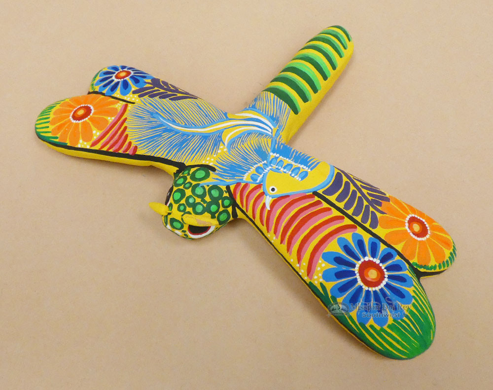 Hand Painted Mexican Matte Dragonfly (2bc229) - Mission Del Rey