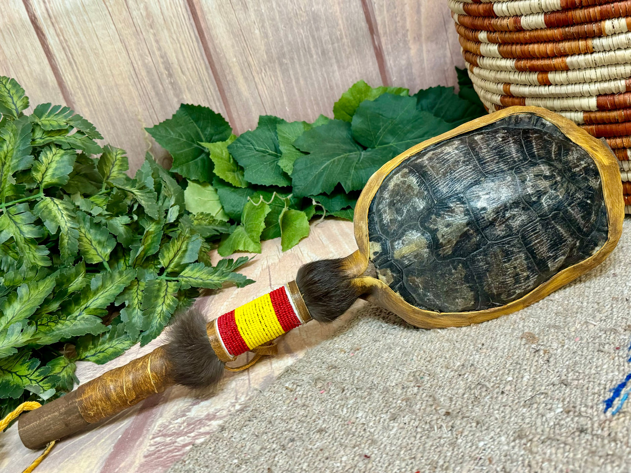 Handcrafted Navajo Turtle Shell Rattle 18