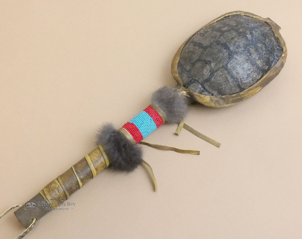 Rustic Navajo Turtle Shell Rattle 18