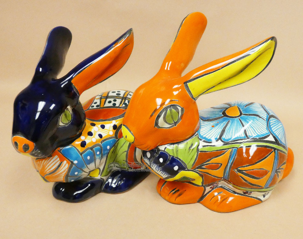 Assorted Hand Painted Talavera Rabbit Lying 11