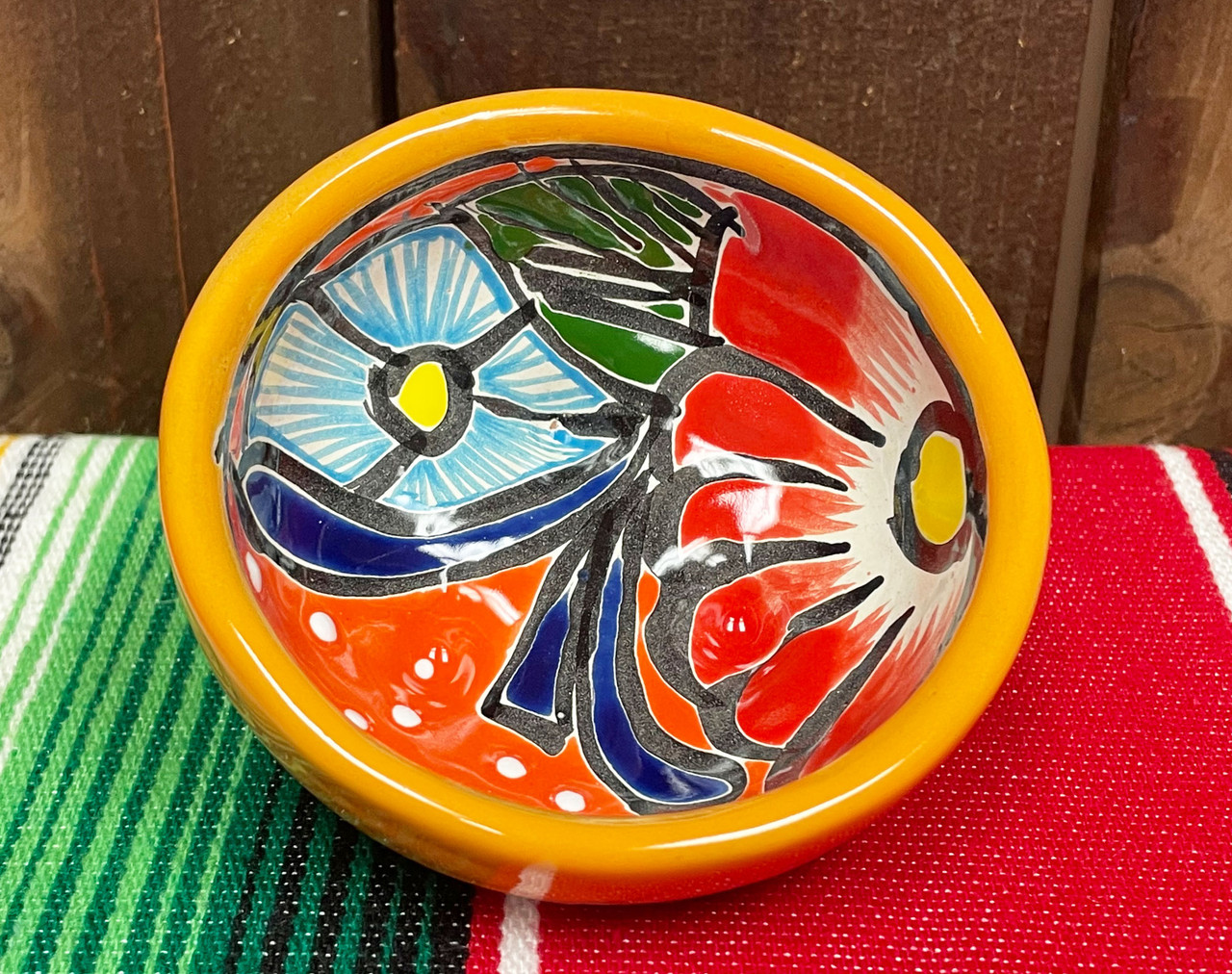 Assorted Footed Talavera Salsa Bowl 5.5 (33bc227)