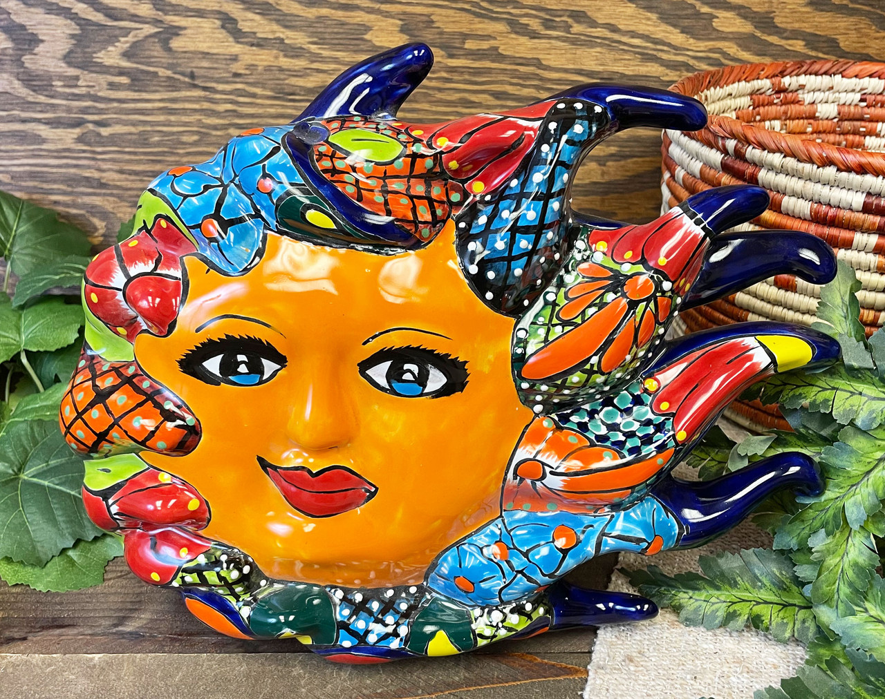 Mexican Talavera Wind Blown Sun 14