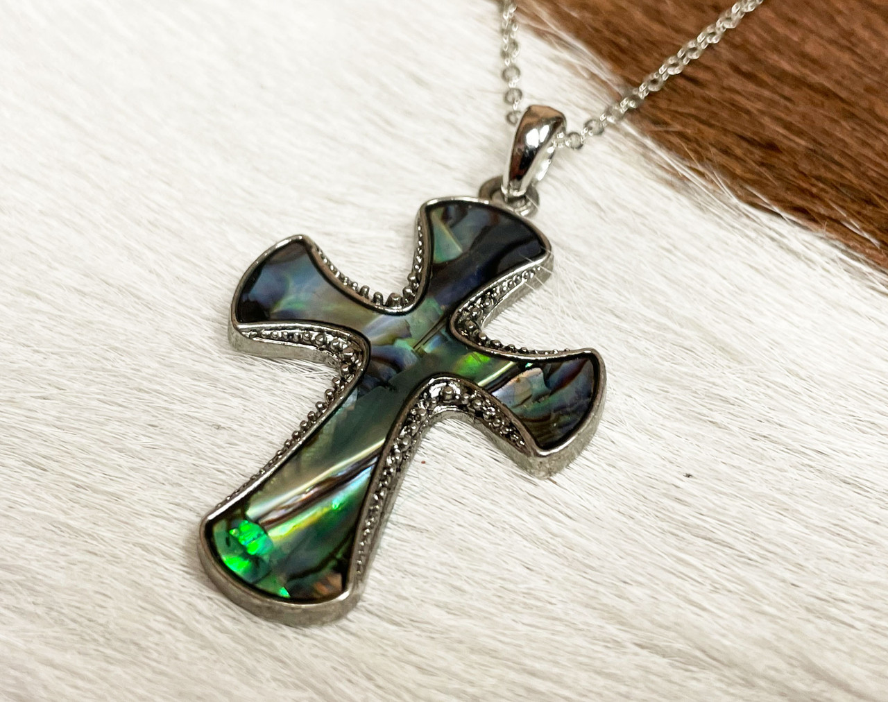 Amazon.com: Cross with Cowboy Boot Pendant Necklace, Sterling Silver, 12k  Green and Rose Gold Black Hills Gold Motif, 18