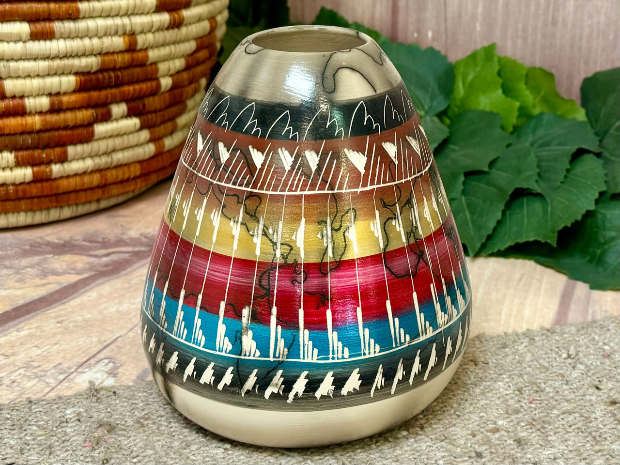 ネイティブ・アメリカン 壺 Native American Pottery Seed Pot 6.25