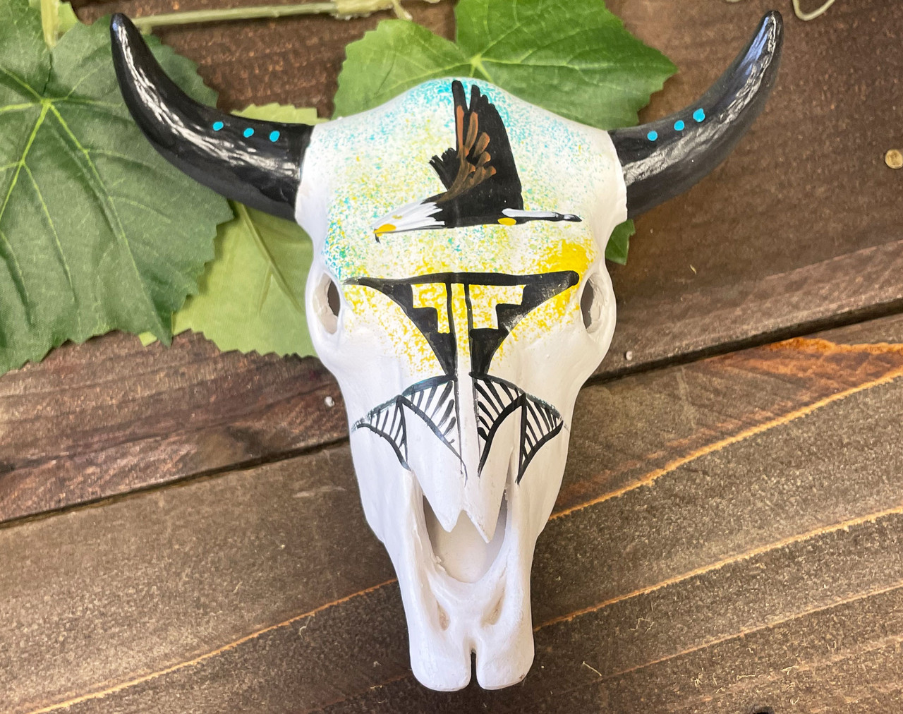 Navajo Ceramic Steer Skull 6