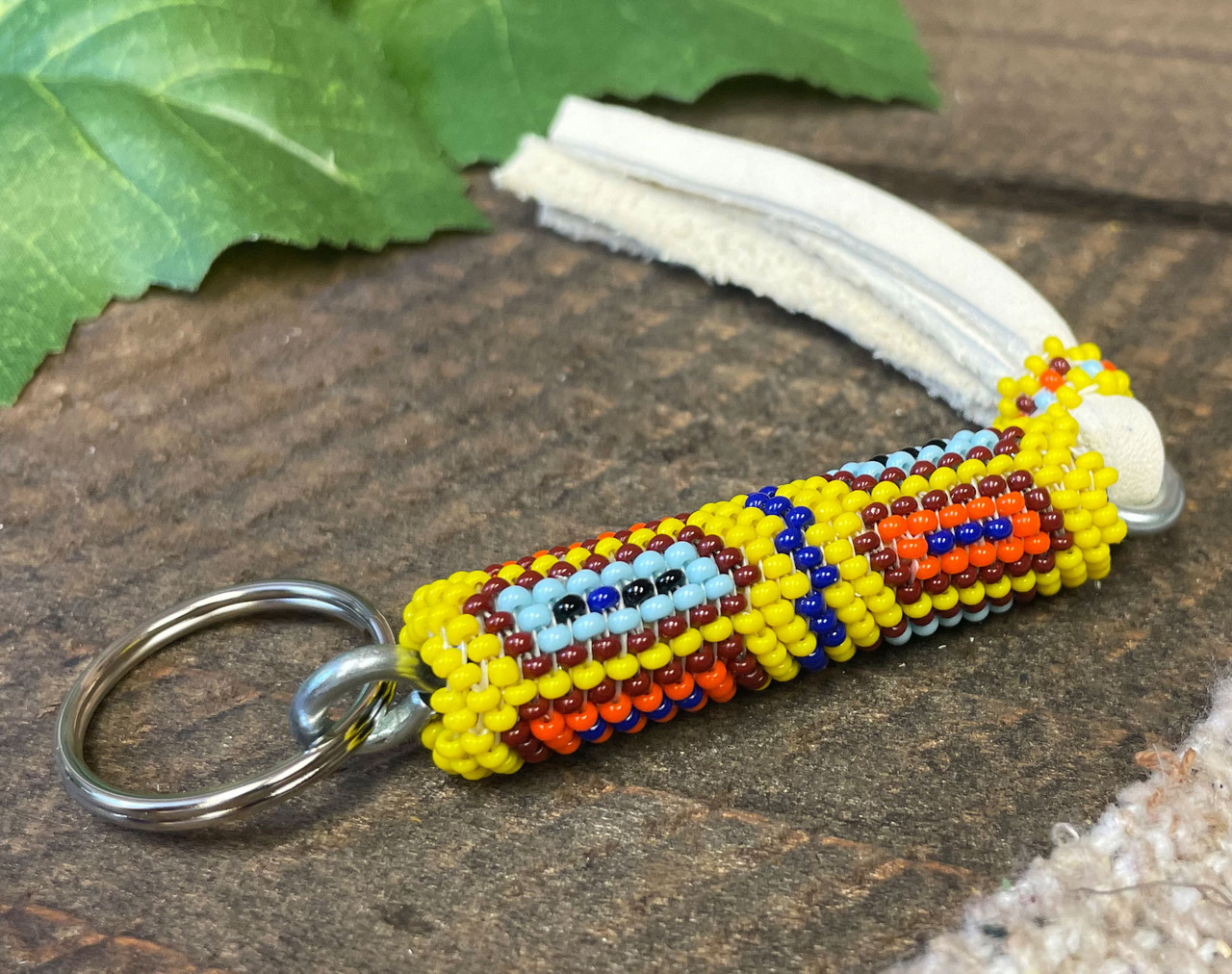 Navy Seed Bead Key Ring – Bijou Lovely