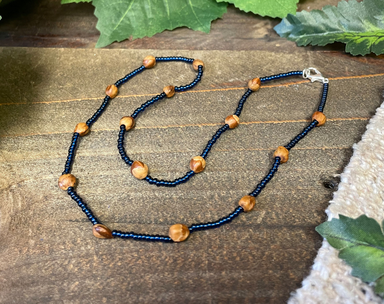 Cedar Berry Ghost Beads Protection Necklace (Completely Handmade by the  Navajo Tribe)