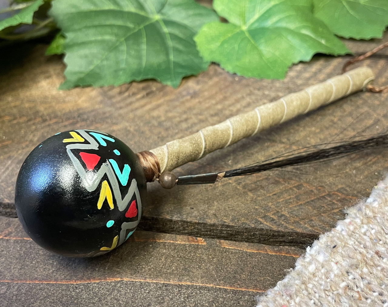 Handcrafted Rattle Handcrafted Navajo Ball Rattle 6.5
