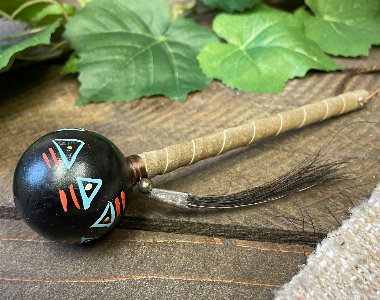 Traditional Navajo Ball Rattle 6.5