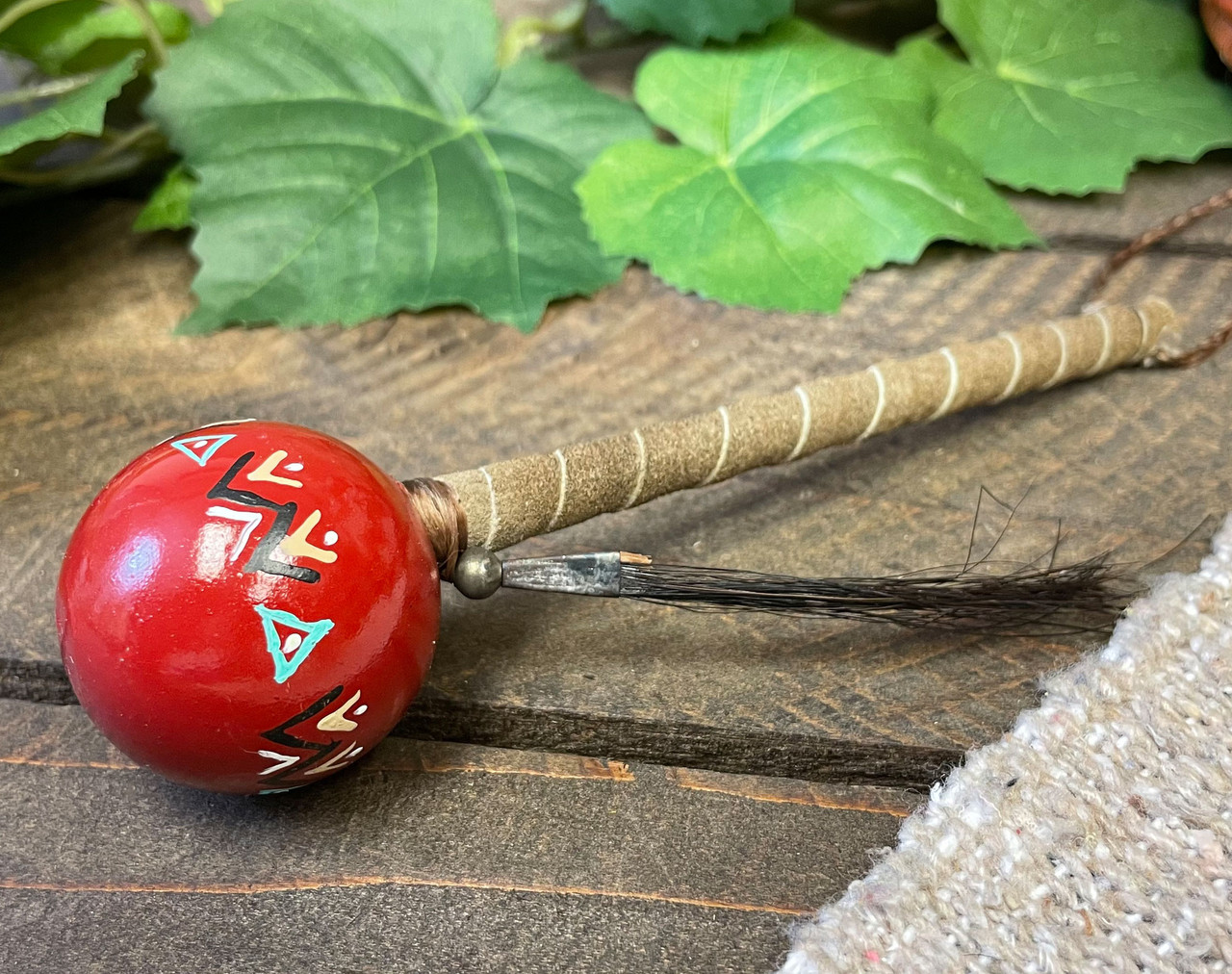 Handcrafted Rattle Hand Painted Ball Rattle 6.5