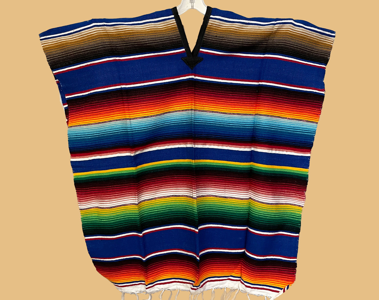 Mexican Woven Serape Poncho Adult 35