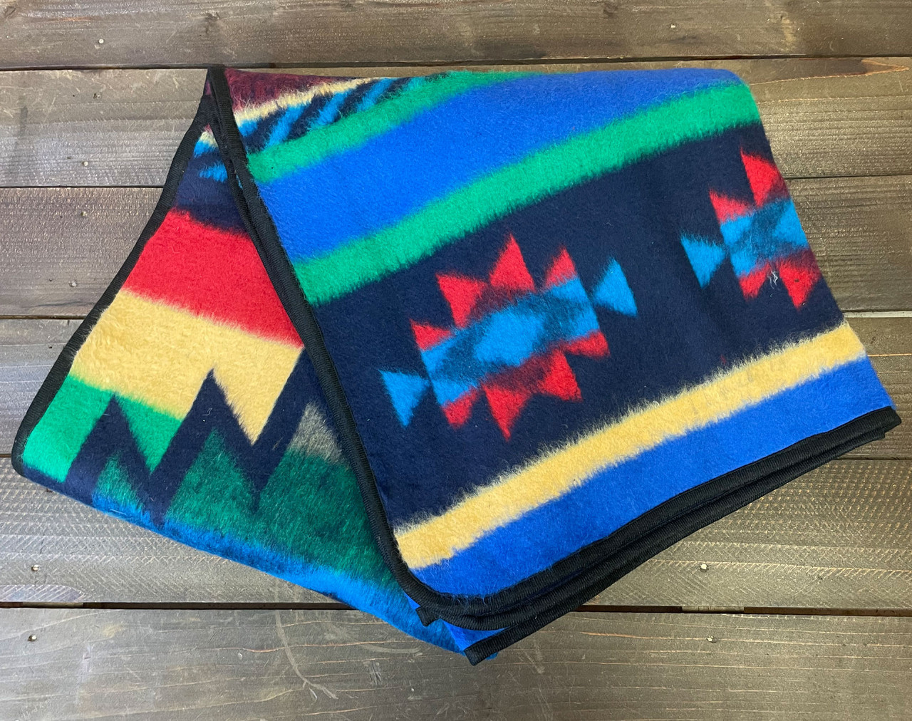 Rustic Bunkhouse Style Blanket 6x7 (169bc11) - Mission Del Rey Southwest