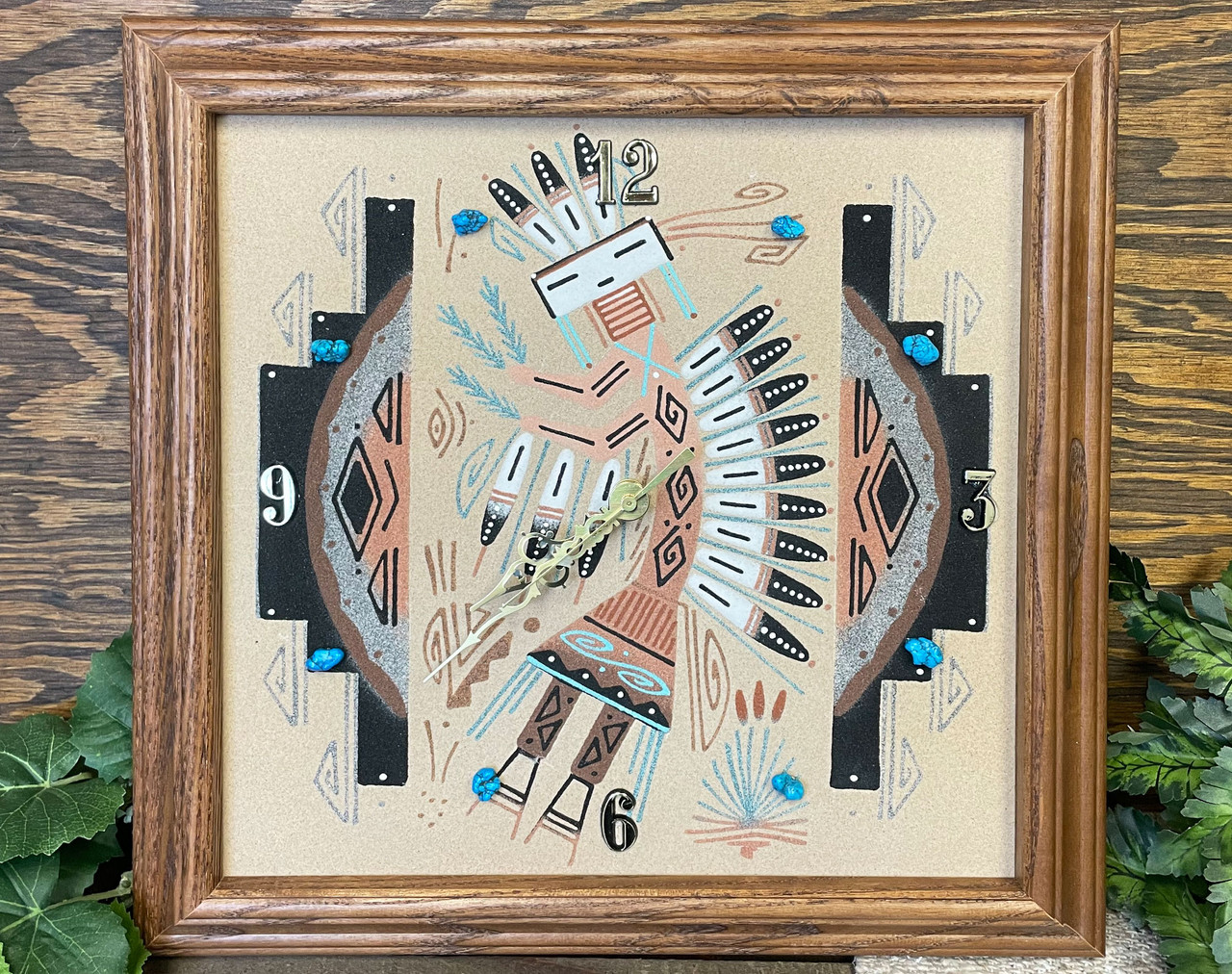 Navajo Indian Sand Painting Clock 15