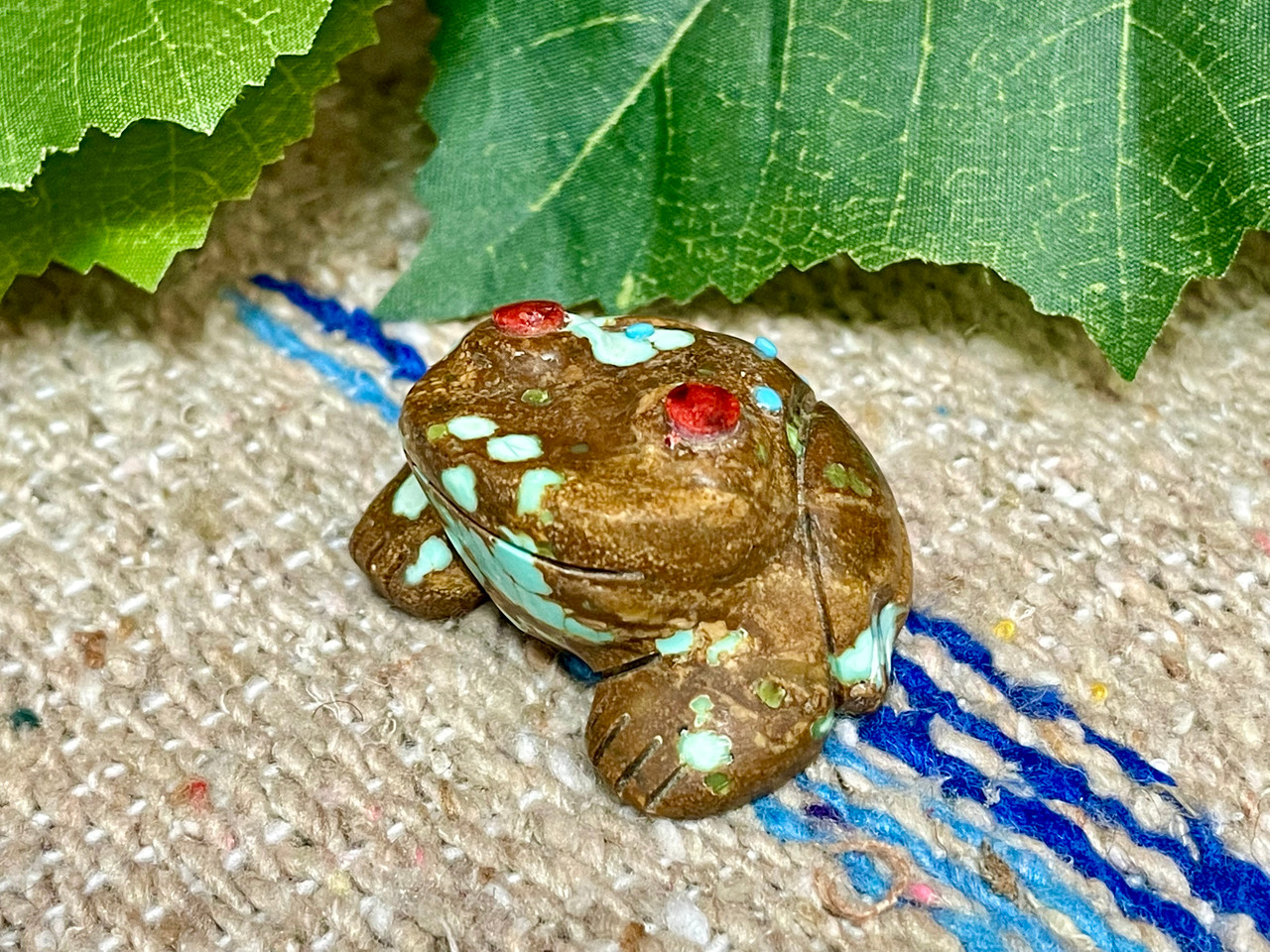 Hand Carved Zuni Fetish Frog (65bc213) - Mission Del Rey Southwest LLC