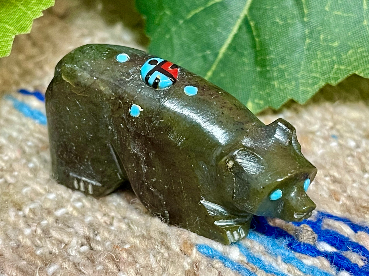 Zuni Fetish クマ　L.L Zuni Fetish クマ L.L Hand Carved Zuni Fetish Animal -Bear (65bc239
