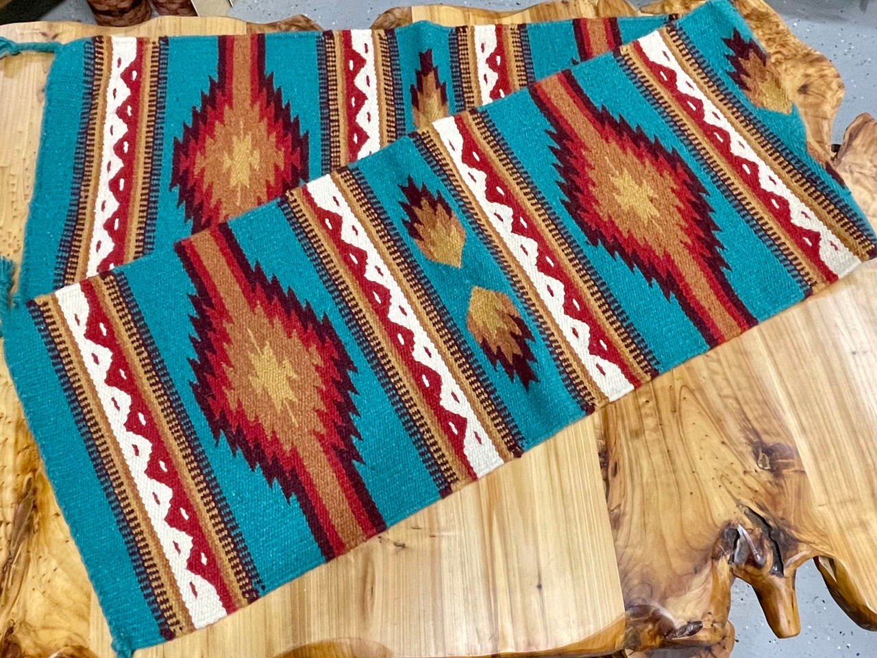 Southwestern Woven Wool Table Runner -16x80 (16805a) - Mission Del