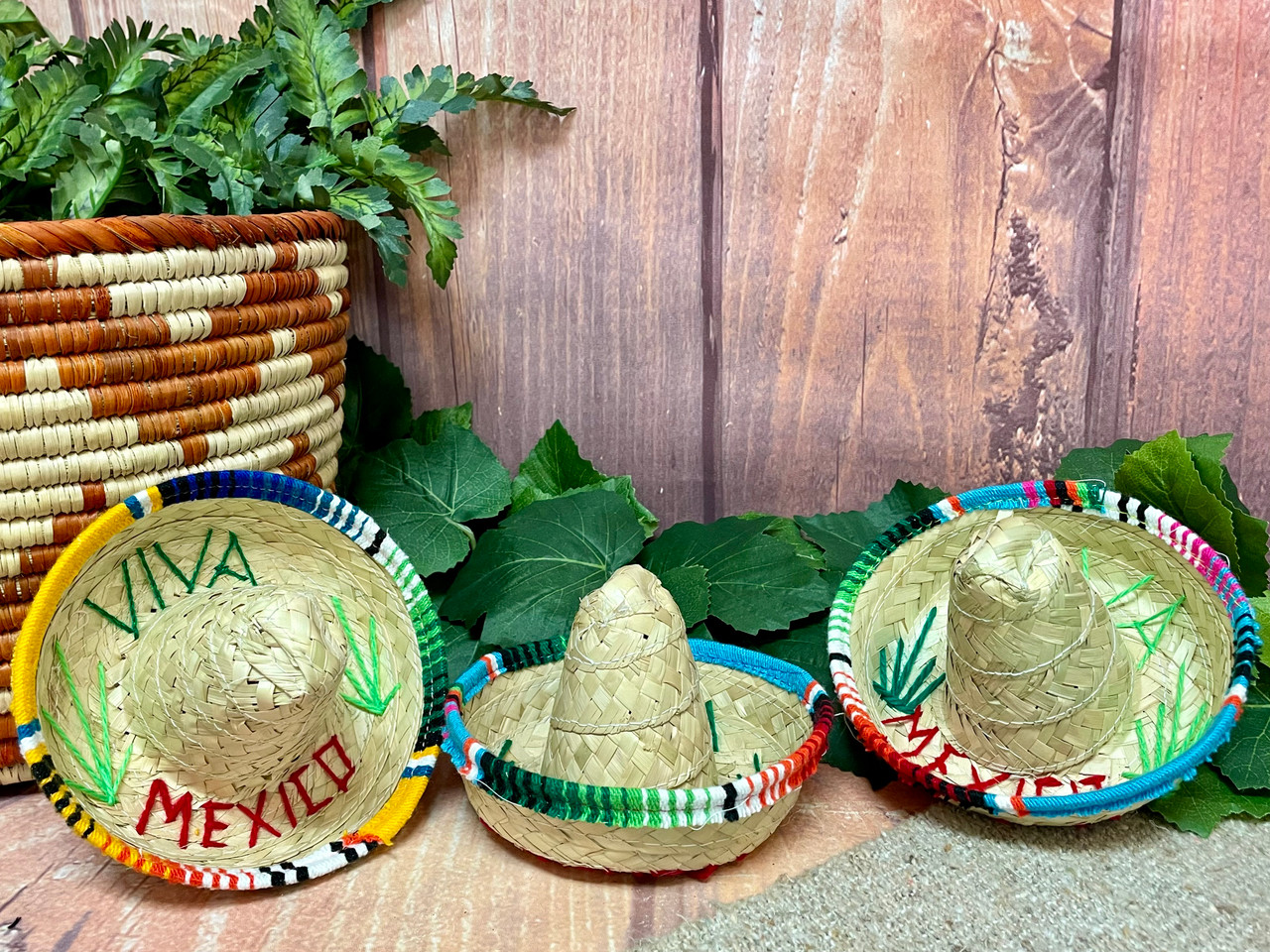 Assorted Mini Viva Mexico Straw Sombrero (167bc46) - Mission Del