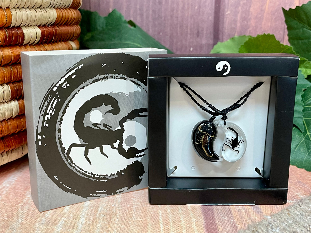 Southwestern Double Scorpion Yin-Yang Necklace (186bc1) - Mission