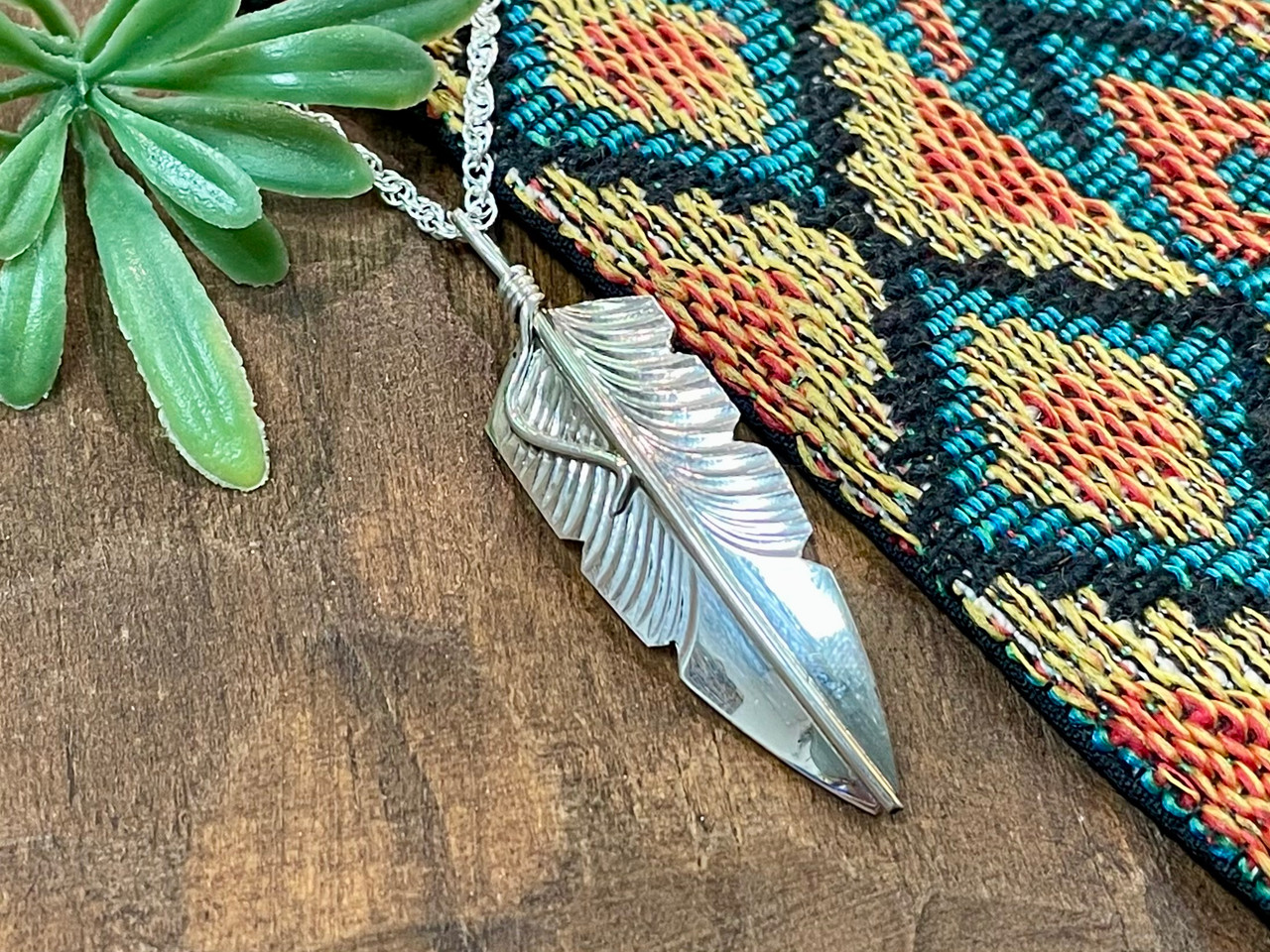 千*子様 NAVAJO vintage feather pendant STER 千*子様 NAVAJO vintage feather pendant STER IMG_9146.jpg