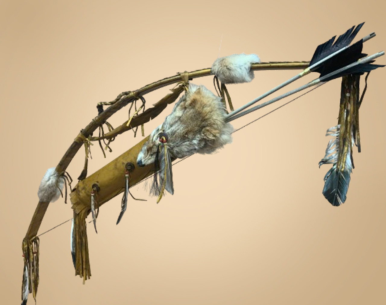Pueblo Indian Bow & Coyote Quiver 42