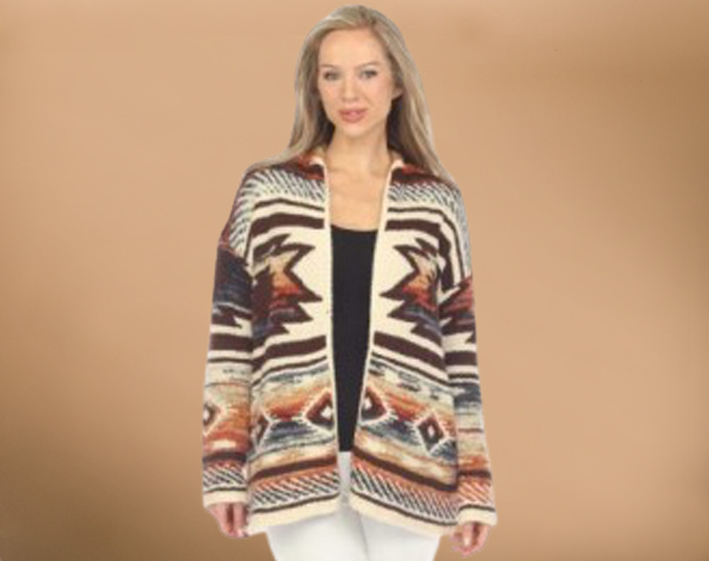 Soft Native Style Cardigan Sweater -Small (kn24725-S)