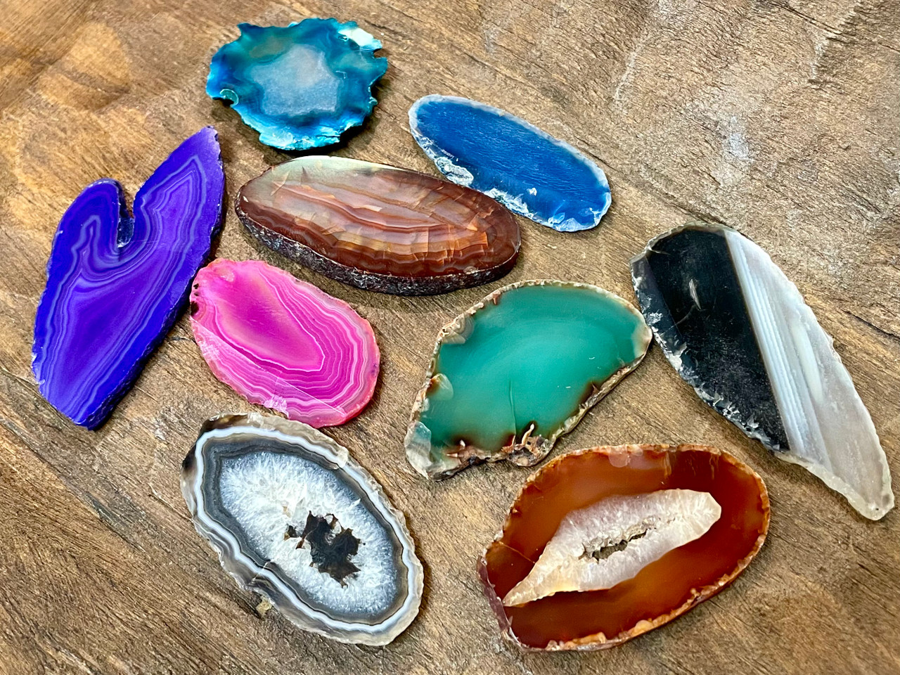 Assorted Colorful Agate Slices (200bc844)