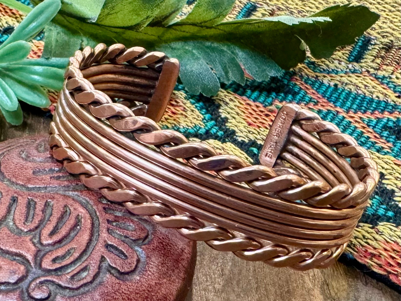 Genuine Native American Copper Cuff -Navajo (34bc411)