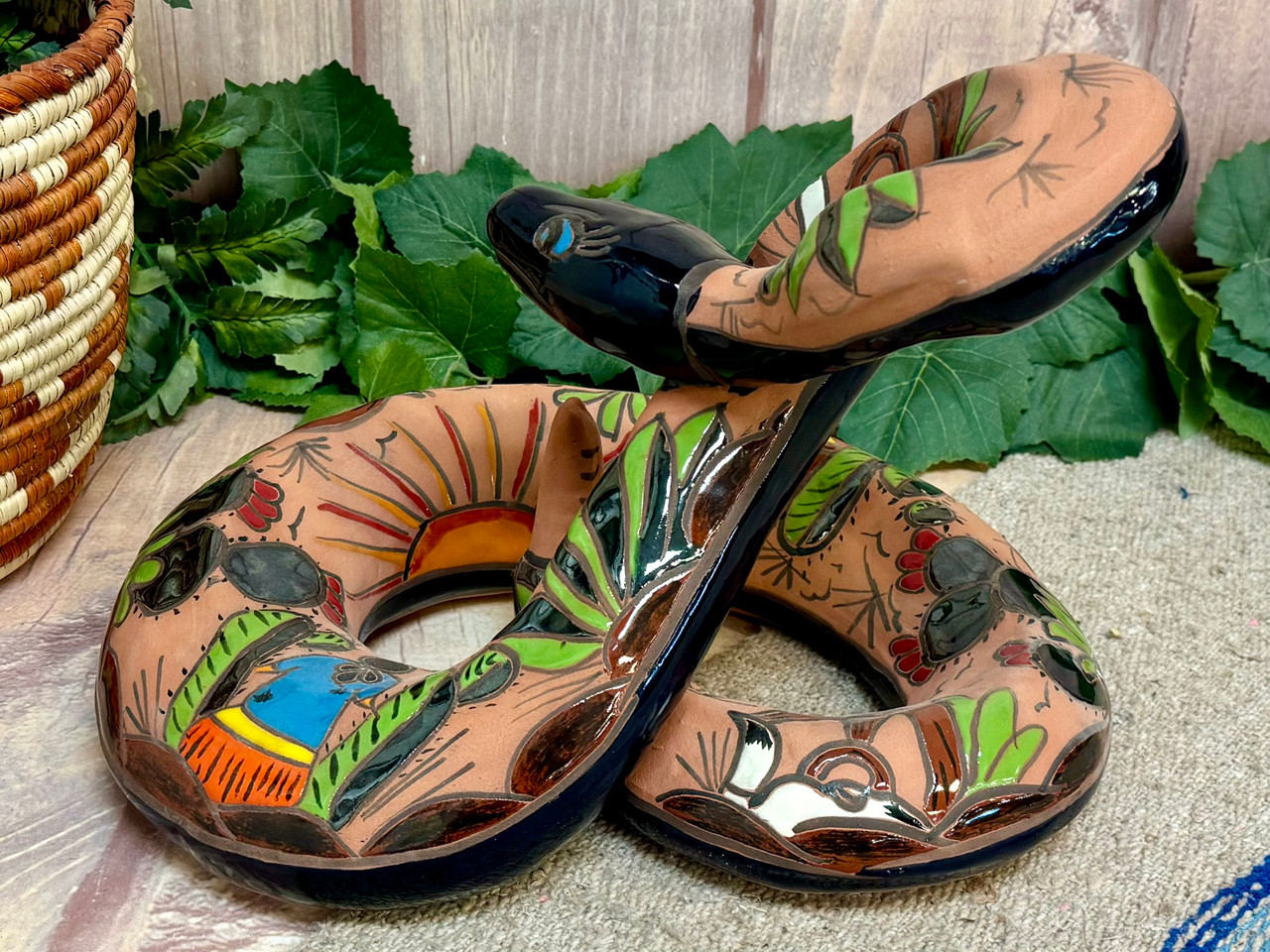 Southwestern Talavera Painted Snake 10