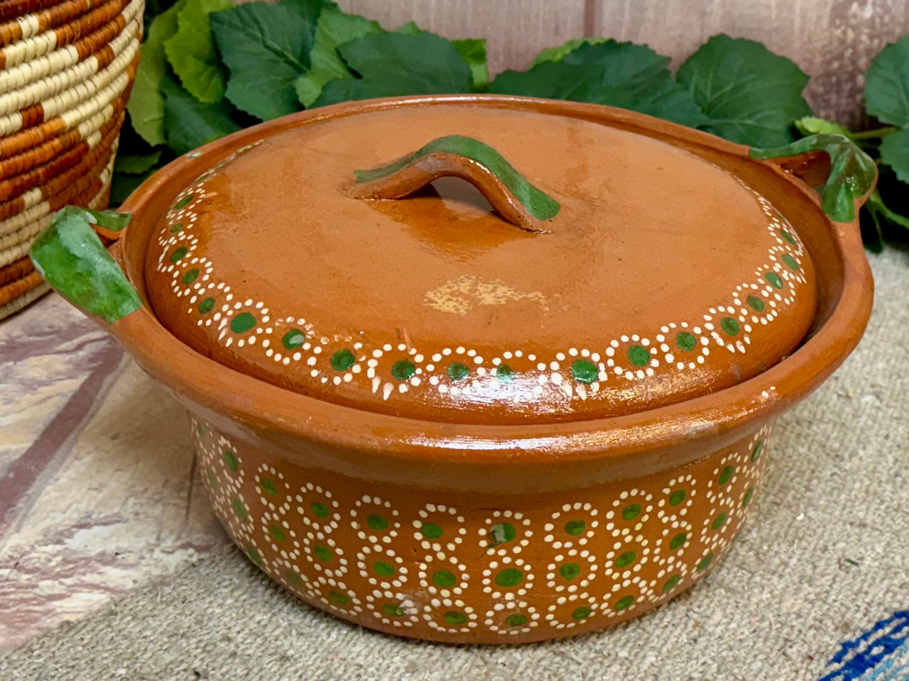 工芸品 Mexico dish Mexican Handcrafted Casserole Pottery Dish 11