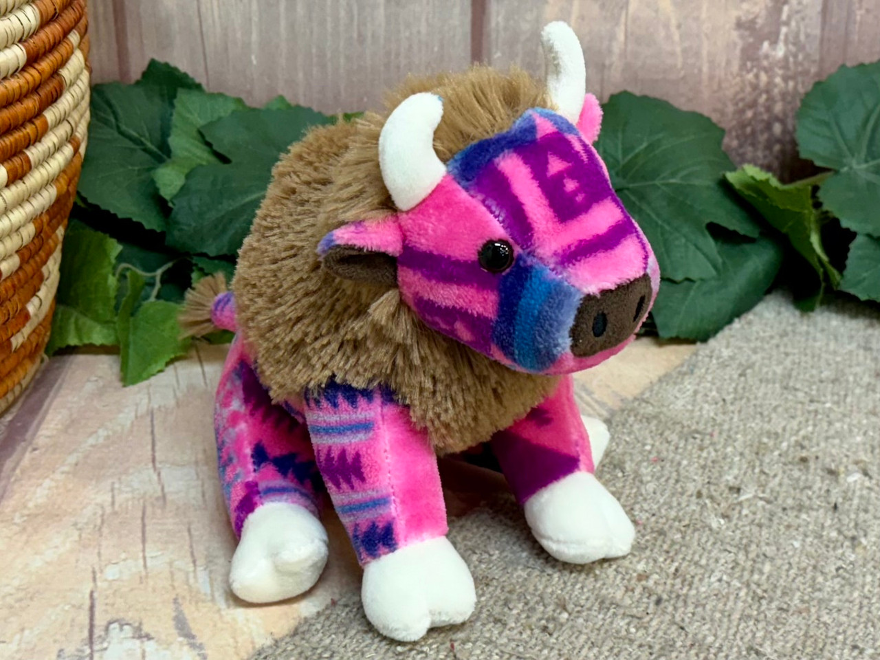 Western Stuffed Animal Plush -Pink Buffalo (94bc221)