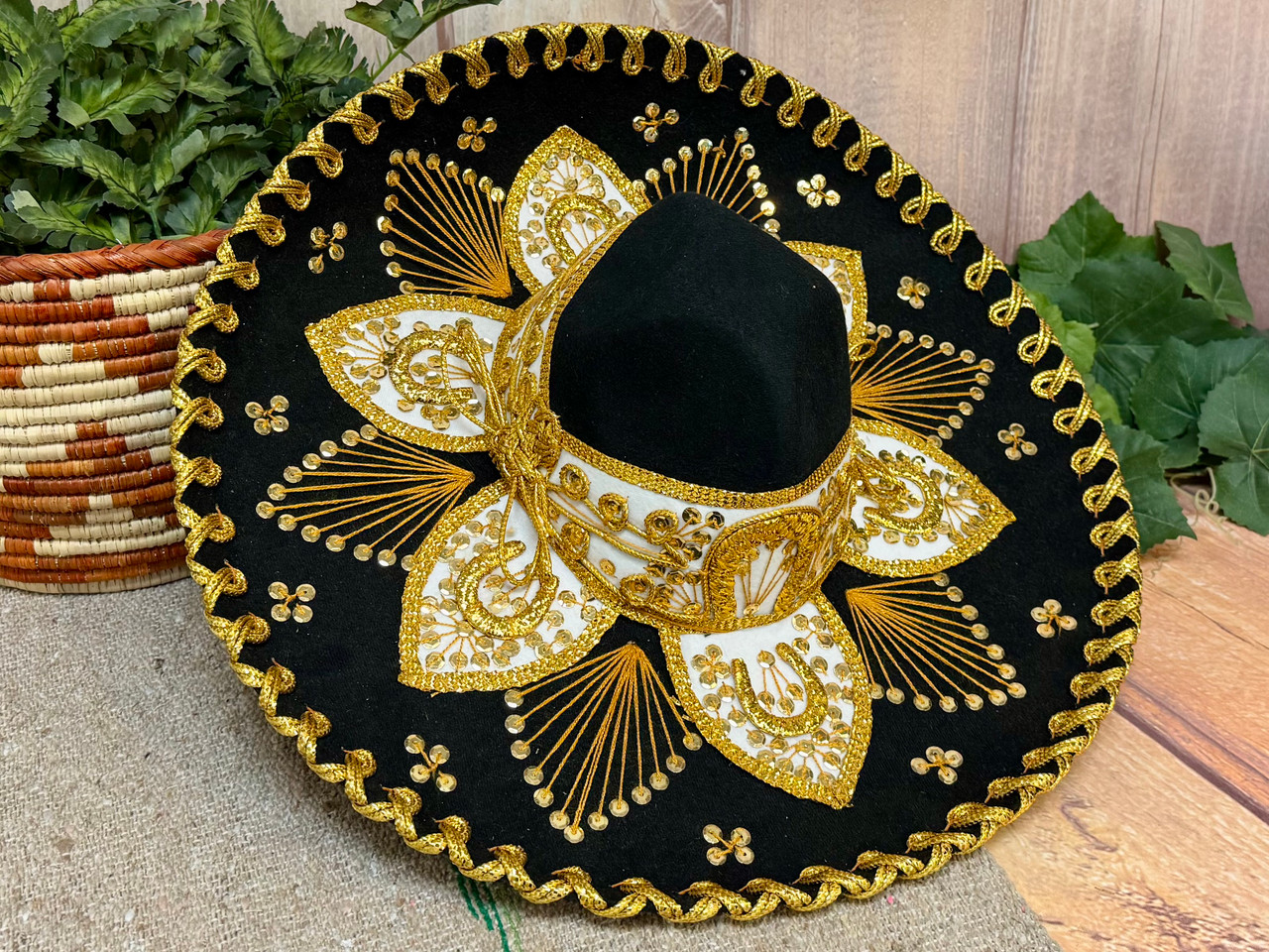 Black & Gold Mexican Sombrero -Youth (167bc245) display picture 3